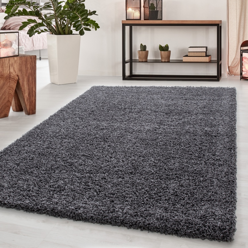 Dream Shaggy Plain Grey Rug